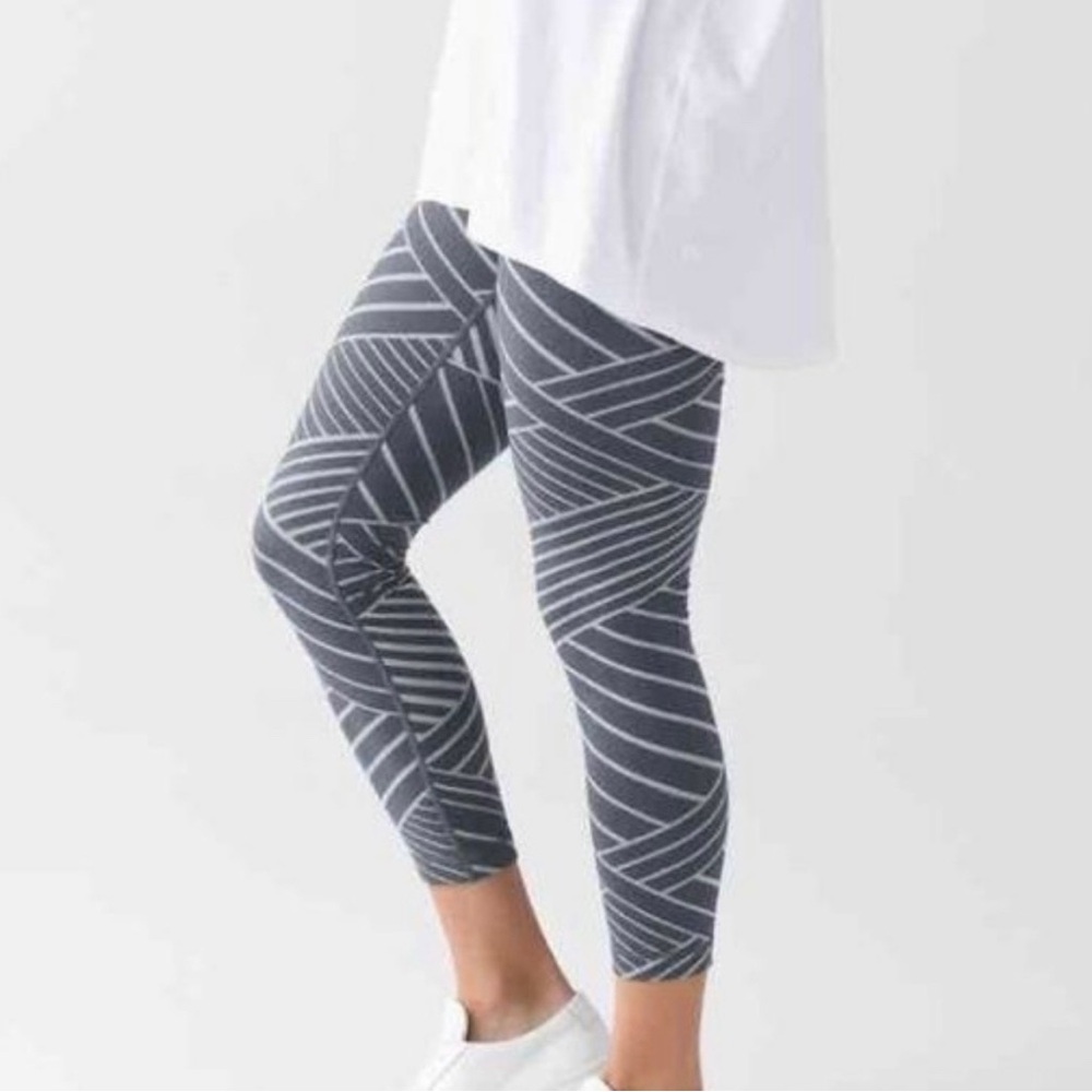 lululemon athletica Gray Patterned Leggings